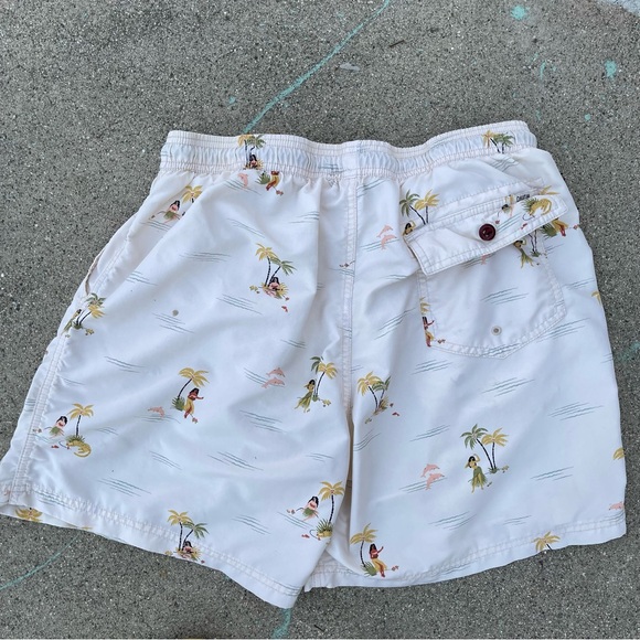 Katin Swim Trunks Hawaiian shorts size large Preowned beach pool summer vacation - Picture 3 of 9